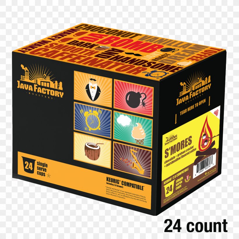 Single-serve Coffee Container Flavor Roasting Java, PNG, 1000x1000px, Coffee, Box, Carton, Cup, Factory Method Pattern Download Free