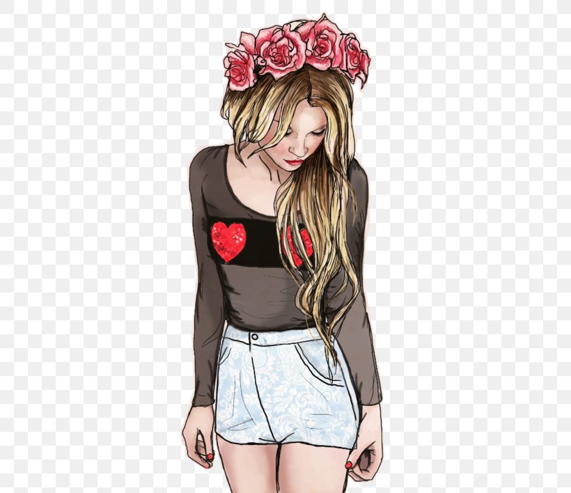 Fashion Illustration Drawing, PNG, 500x708px, Watercolor, Cartoon, Flower, Frame, Heart Download Free