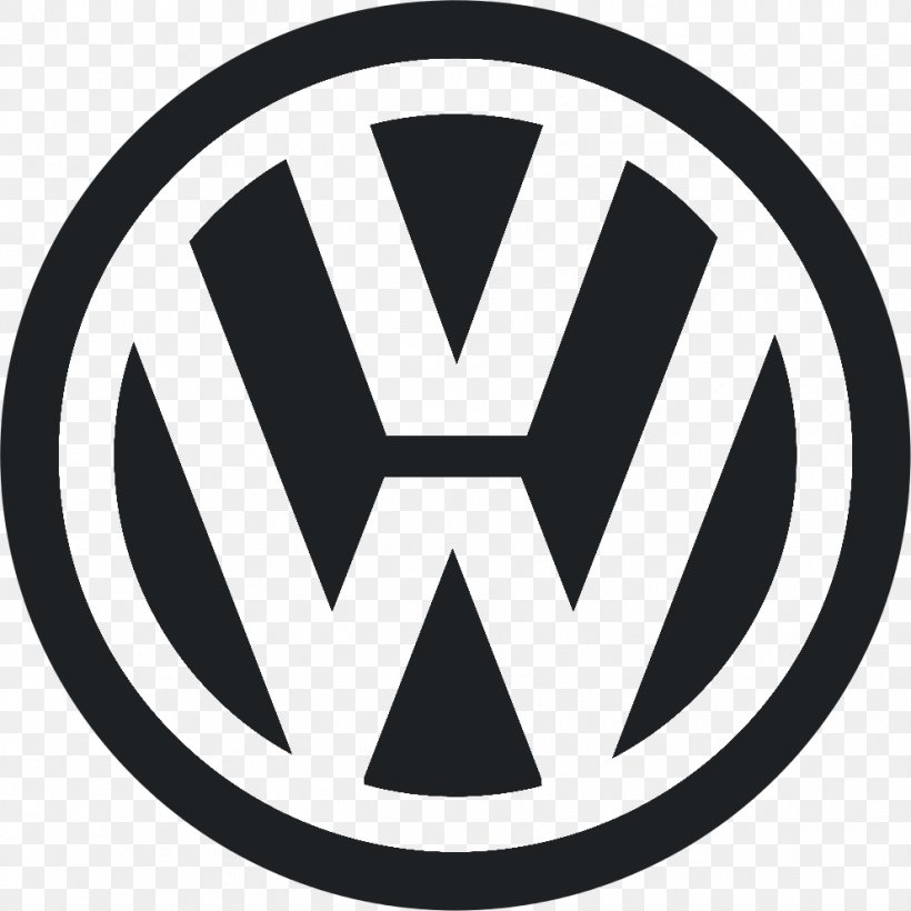 Volkswagen Beetle Car Volkswagen Golf Logo, PNG, 991x991px, Volkswagen, Area, Black And White, Brand, Car Download Free
