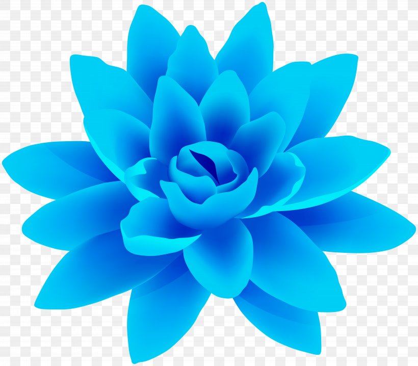 Flower Clip Art Floral Design Blue, PNG, 8000x7006px, Flower, Aqua, Aquatic Plant, Artificial Flower, Blue Download Free