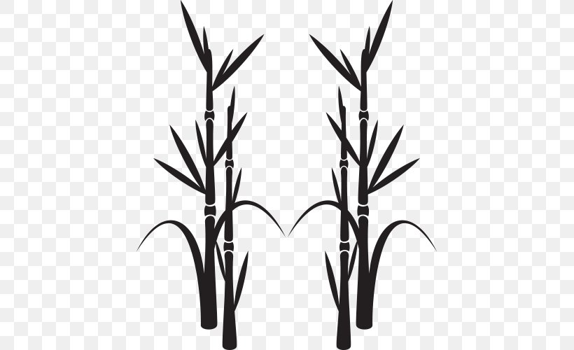Stencil Vector Graphics Wall Decal Illustration Floral Design, PNG, 500x500px, Stencil, Art, Bamboo, Black And White, Branch Download Free