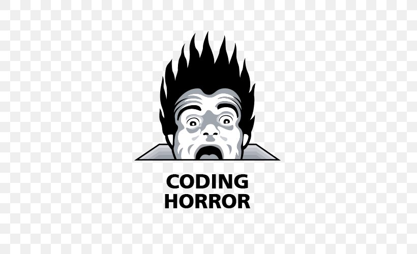 Effective Programming: More Than Writing Code Coding Horror Computer Programming Programmer Computer Software, PNG, 500x500px, Coding Horror, Black And White, Brand, Computer Program, Computer Programming Download Free