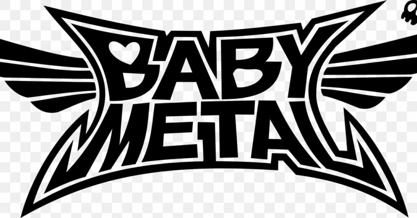 BABYMETAL Logo Distortion Decal Live At Budokan: Black Night, PNG, 1077x565px, Babymetal, Area, Black And White, Brand, Decal Download Free