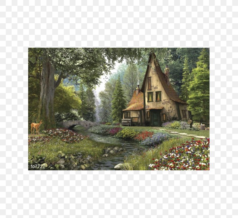 Cottage Jigsaw Puzzles Art Painting Canvas Print, PNG, 625x750px, Cottage, Art, Artist, Canvas, Canvas Print Download Free