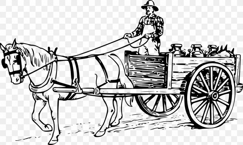 Horse-drawn Vehicle Carriage Clip Art, PNG, 1280x766px, Horse, Black And White, Carriage, Cart, Chariot Download Free