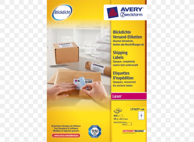 Paper Avery Dennison Label Printing Mail, PNG, 741x602px, Paper, Adhesive, Advertising, Avery Dennison, Avery Zweckform Download Free