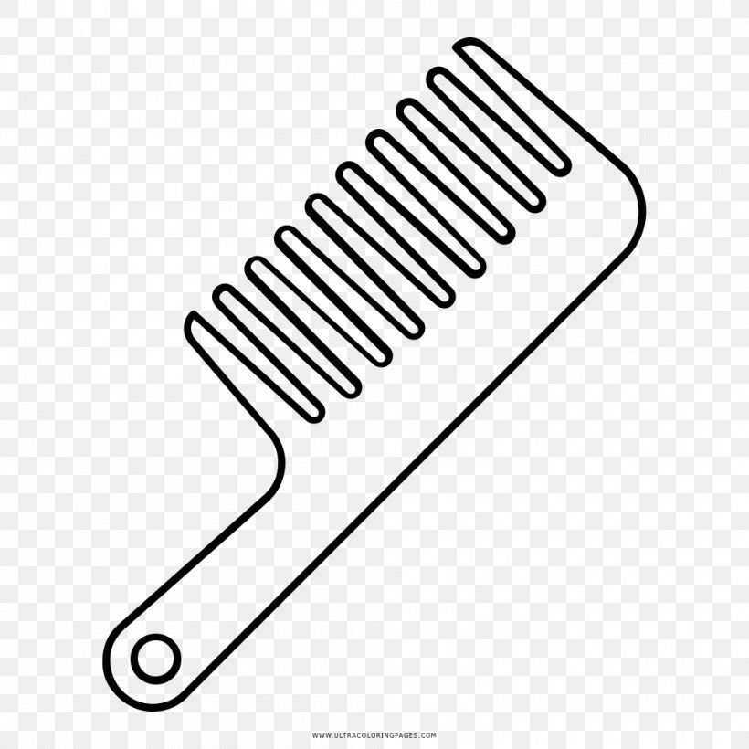 Comb Hairbrush Drawing, PNG, 1000x1000px, Comb, Auto Part, Black And White, Brush, Brushing Download Free