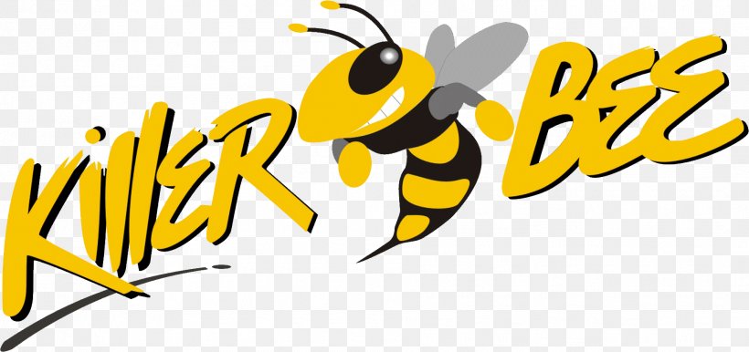 Africanized Bee Logo Honey Bee Insect, PNG, 1908x899px, Bee, Africanized Bee, Brand, Cartoon, Drawing Download Free