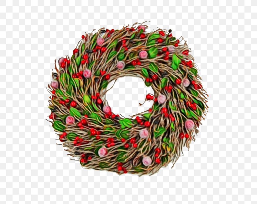Christmas Ornament Wreath Christmas Day Santa Claus Christmas Decoration, PNG, 650x650px, Christmas Ornament, Advent, Advent Wreath, Branch, Christmas Download Free