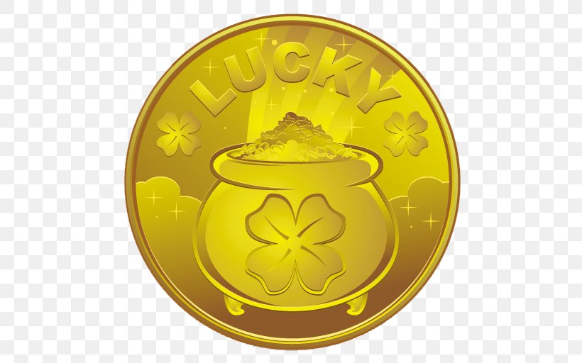 Saint Patrick's Day Gold Coin 17 March, PNG, 512x512px, 17 March, Coin, Clover, Gold, Gold Coin Download Free