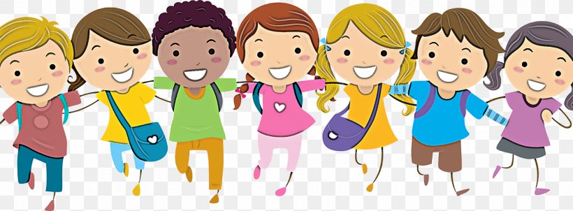 Cartoon People Social Group Community Youth, PNG, 1900x700px, Cartoon, Animation, Child, Community, Fun Download Free