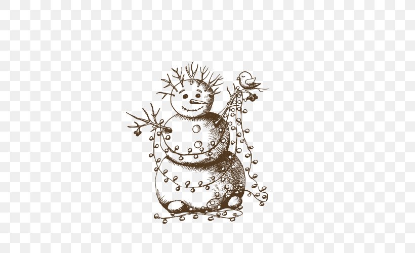 Christmas Drawing, PNG, 500x500px, Christmas, Art, Black And White, Body Jewelry, Carnivoran Download Free
