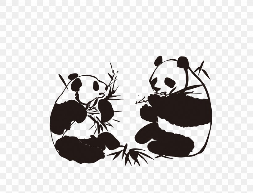 Giant Panda Wall Decal Sticker, PNG, 2480x1892px, Giant Panda, Advertising, Art, Bamboo, Bear Download Free