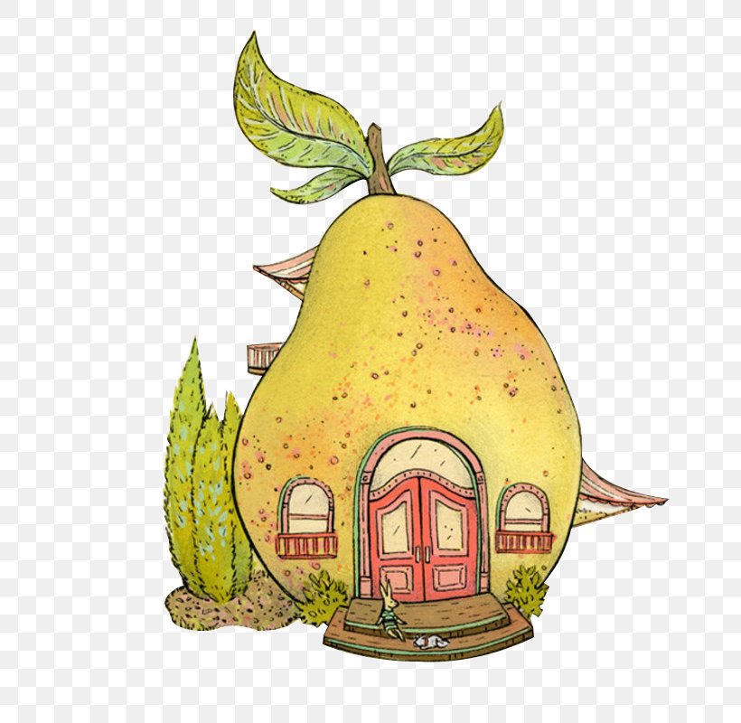 Illustration Pear House Image Art, PNG, 800x800px, Pear, Art, Cartoon, Child, Coloring Book Download Free