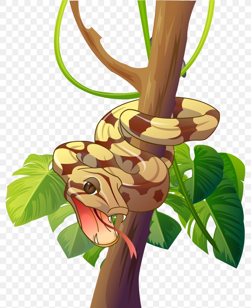 Snake Tree, PNG, 783x1004px, Snake, Animal, Art, Cartoon, Drawing Download Free