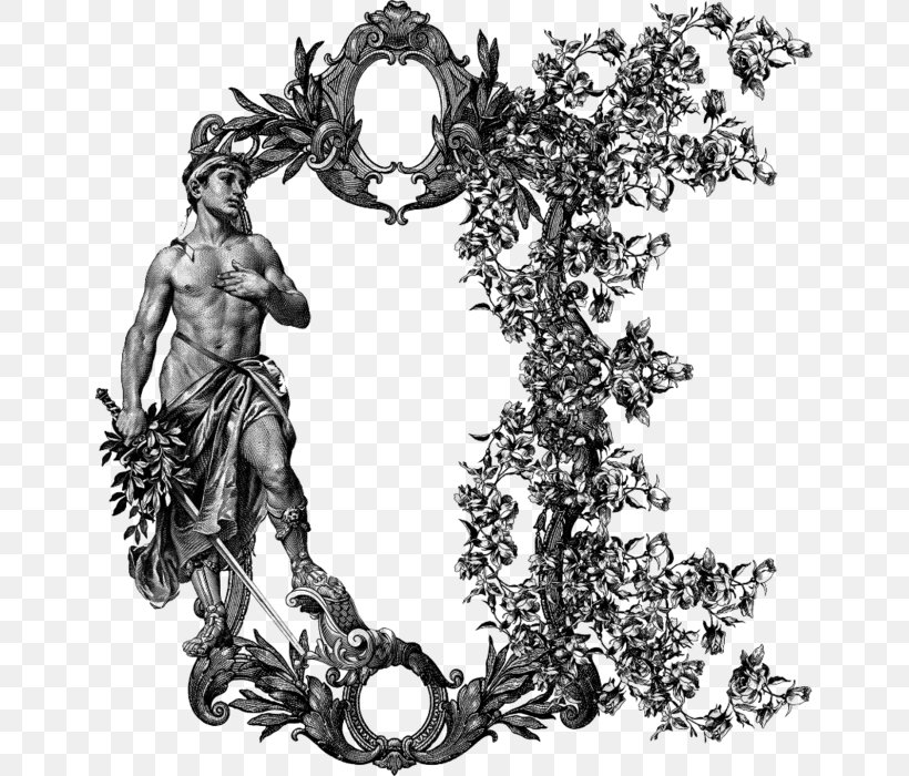 Classical Antiquity Picture Frames Photography Clip Art, PNG, 647x700px, Classical Antiquity, Art, Black And White, Branch, Cdr Download Free