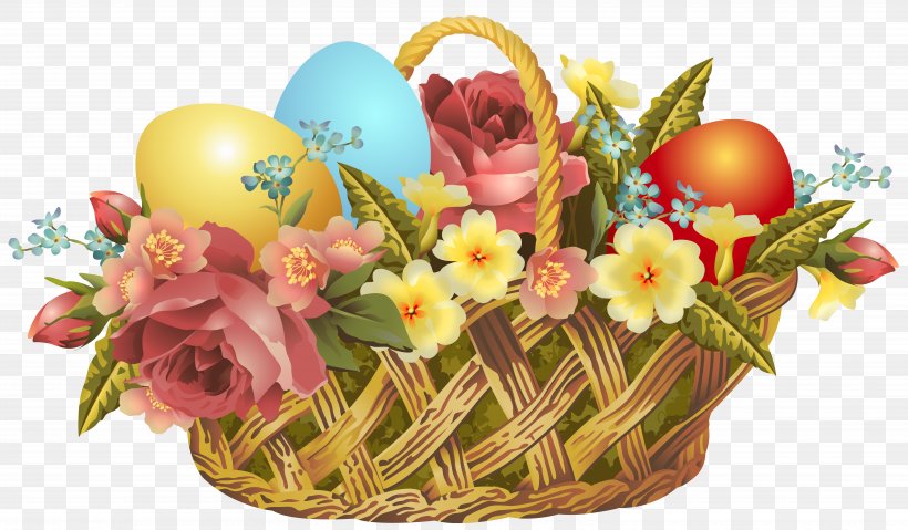 Easter Bunny Easter Basket Easter Egg Clip Art, PNG, 7243x4237px, Easter Bunny, Basket, Cut Flowers, Easter, Easter Basket Download Free