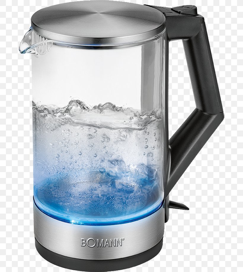 Electric Kettles Clatronic International GmbH Glas Wasserkocher Stainless Steel, PNG, 694x917px, Electric Kettles, Blender, Glass, Home Appliance, Kettle Download Free