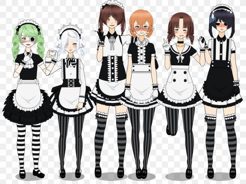 French Maid Uniform Clothing, PNG, 1032x774px, Watercolor, Cartoon, Flower, Frame, Heart Download Free