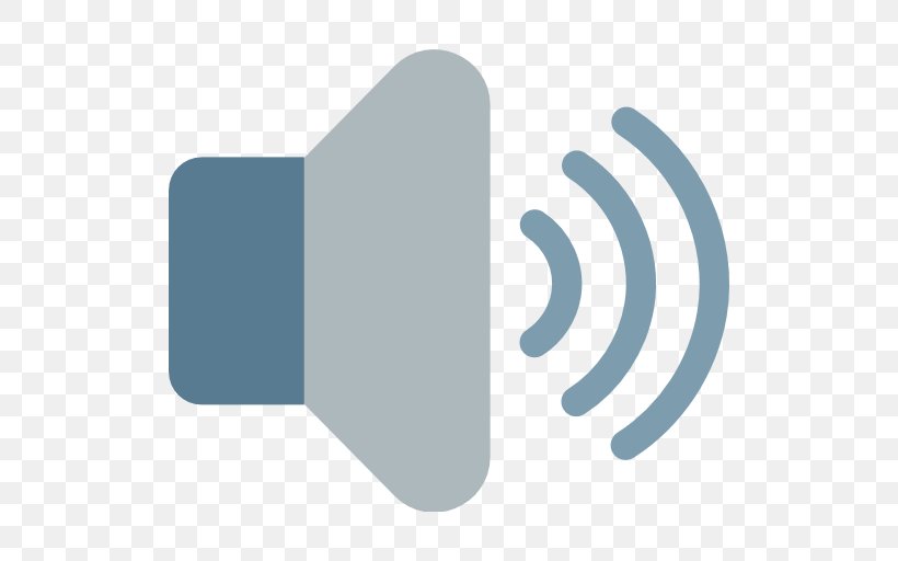 Emojipedia Loudspeaker Sound Text Messaging, PNG, 512x512px, Emoji, Acoustic Wave, Blue, Brand, Emojipedia Download Free