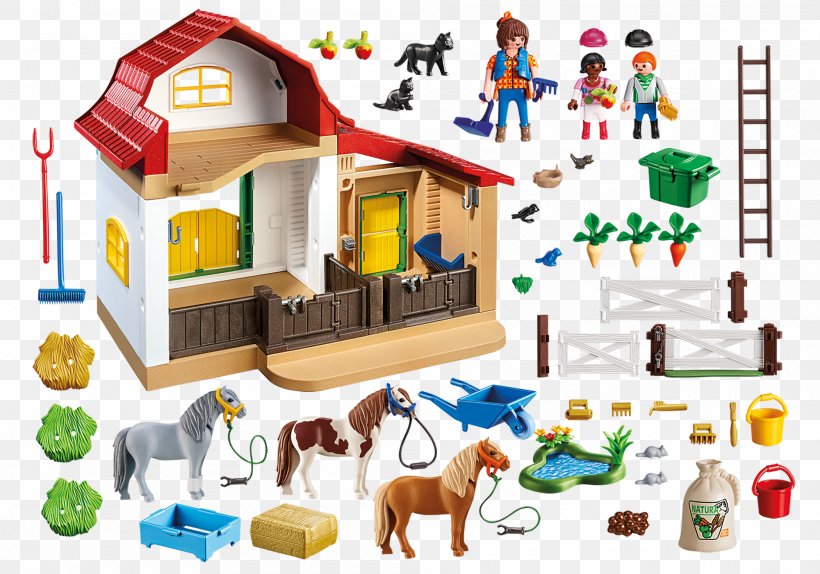 Playmobil Pony Farm Playmobil Pony Farm Playmobil Farm Horse, PNG, 2000x1400px, Pony, Equestrian, Home, Horse, House Download Free