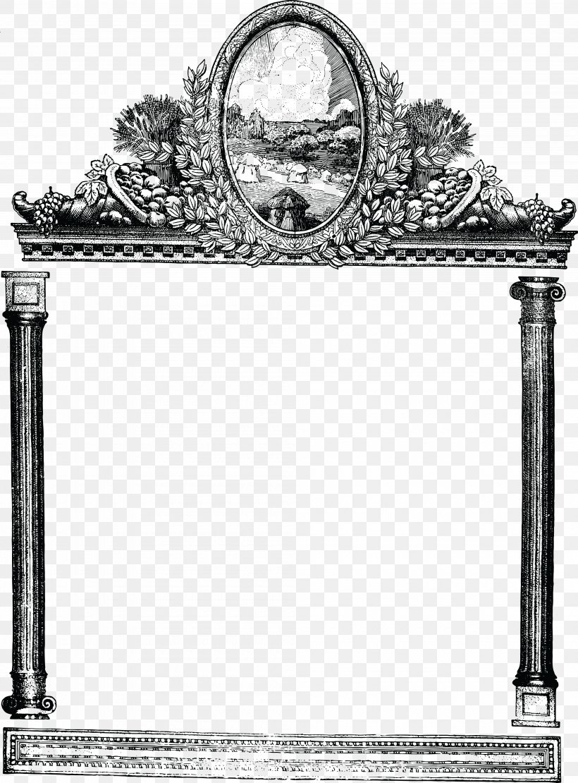Clip Art, PNG, 4000x5419px, Picture Frames, Arch, Black And White, Column, History Download Free