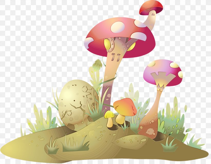 Mushroom Cartoon, PNG, 3000x2344px, Watercolor, Animation, Aquarium Decor, Cartoon, Desktop Environment Download Free