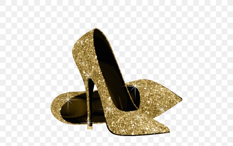 High-heeled Footwear Gold Glitter Shoe, PNG, 512x512px, Highheeled Footwear, Birthday, Court Shoe, Footwear, Gift Download Free