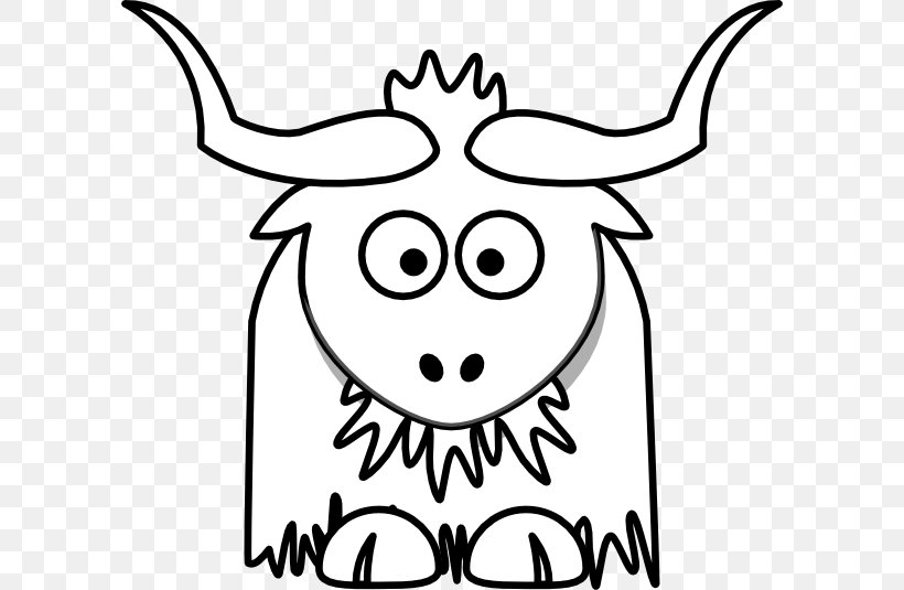 Domestic Yak Drawing Clip Art, PNG, 600x535px, Domestic Yak, American Bison, Animation, Area, Artwork Download Free