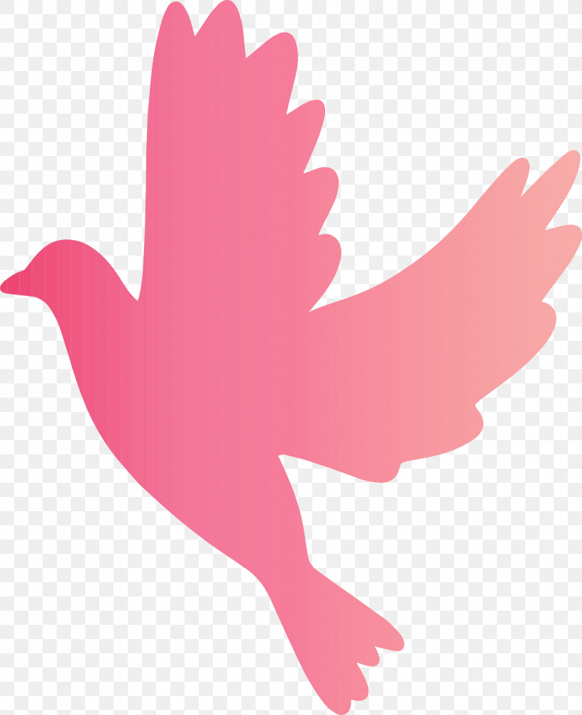 Pink Wing Bird Leaf Hand, PNG, 2442x3000px, Cartoon Bird, Beak, Bird, Cute Bird, Hand Download Free