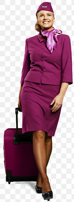 Airplane - WOW Air Iceland Flight Attendant Airline PNG