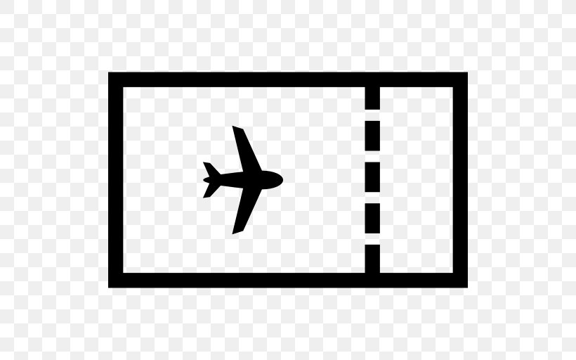 Airline Ticket Travel, PNG, 512x512px, Airline Ticket, Airline, Area, Black, Black And White Download Free