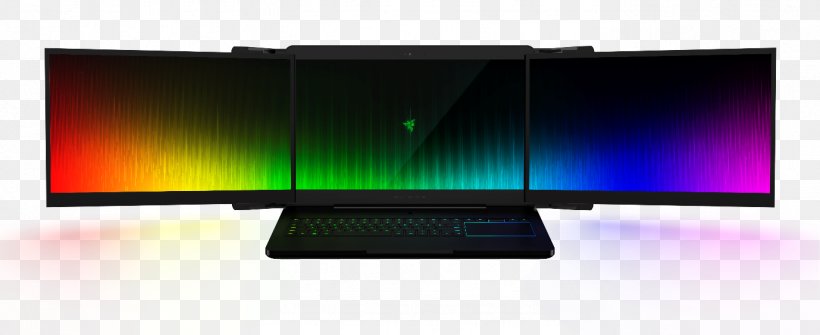 Laptop Computer Monitors Razer Inc. Multi-monitor Display Device, PNG, 1378x563px, Laptop, Computer, Computer Hardware, Computer Monitor, Computer Monitor Accessory Download Free
