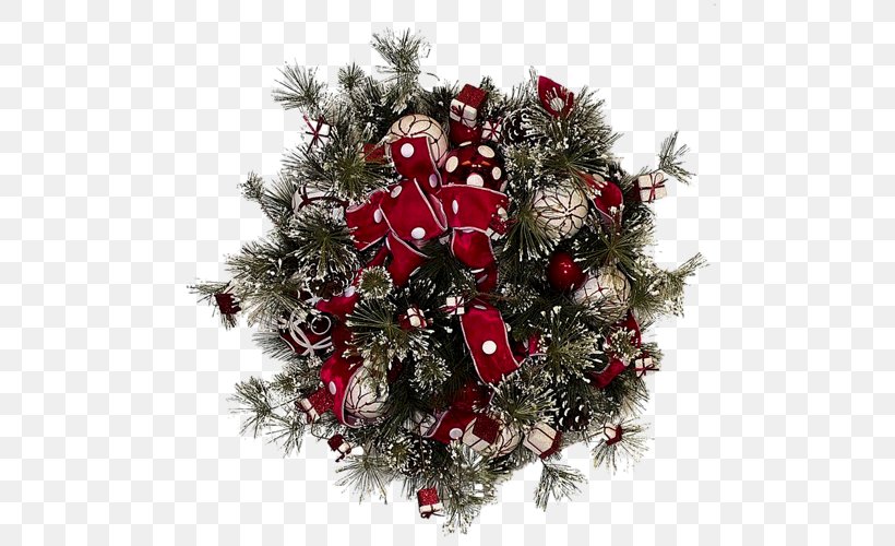 Christmas Tree Wreath Christmas Ornament Christmas Day New Year, PNG, 500x500px, Watercolor, Cartoon, Flower, Frame, Heart Download Free