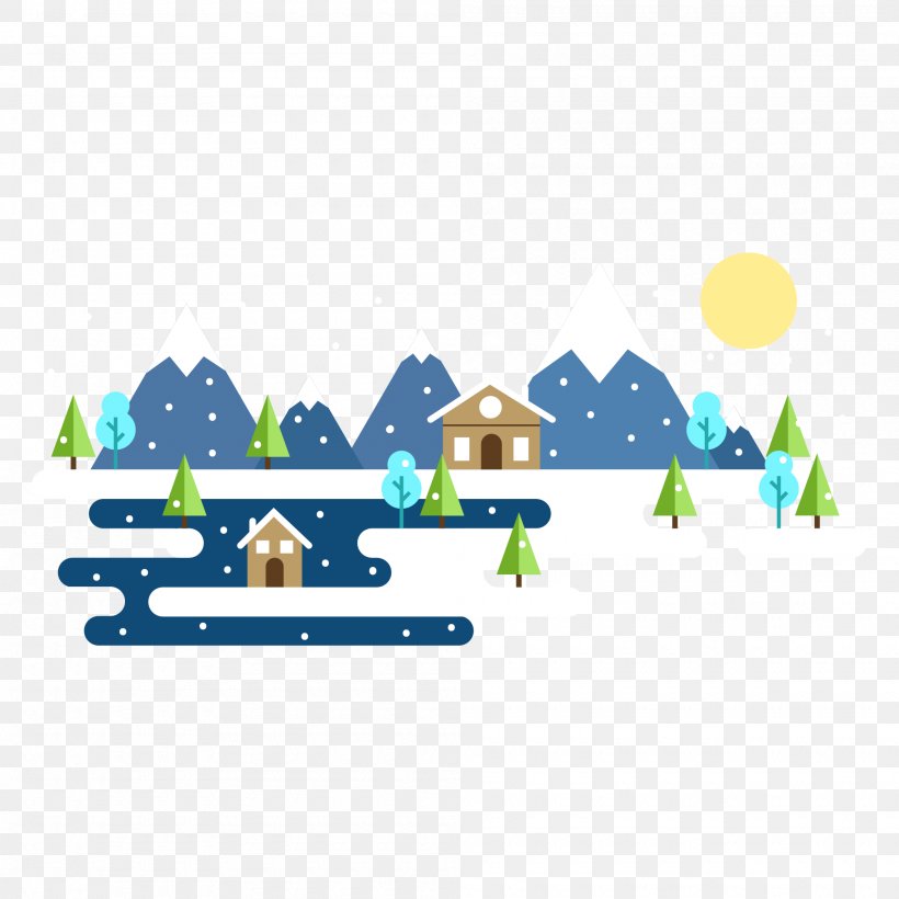 Clip Art Winter Flat Design Image, PNG, 2000x2000px, Winter, Area, Brand, Cartoon, Diagram Download Free