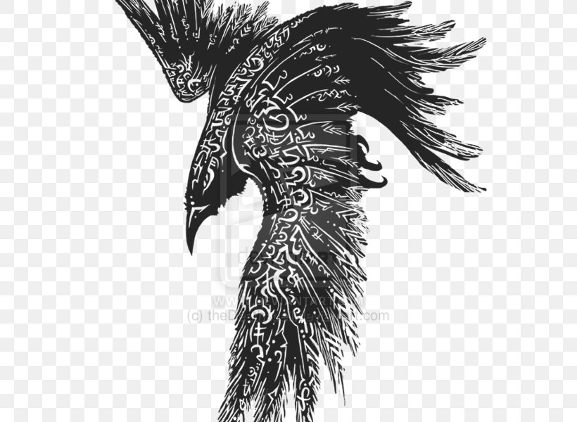 Odin Common Raven Tattoo Huginn And Muninn Celts, PNG, 600x600px, Odin, Bald Eagle, Beak, Bird, Bird Of Prey Download Free