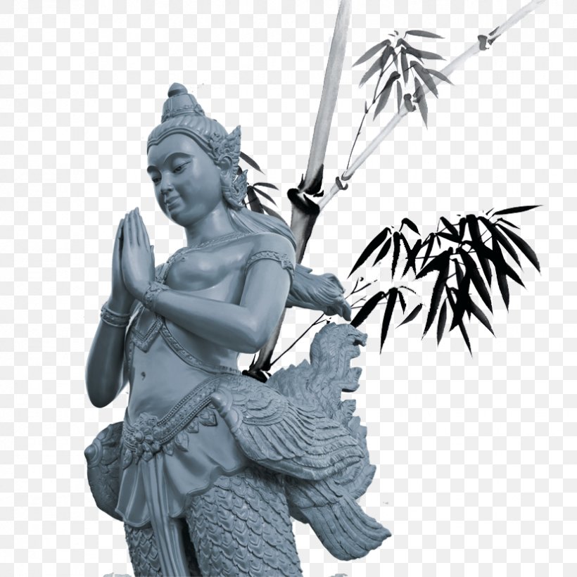 Statue Sculpture Drawing Bamboo, PNG, 827x827px, Statue, Angel, Art, Artwork, Bamboo Download Free