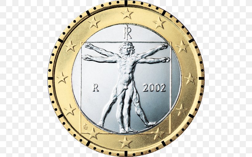Italian Euro Coins 1 Euro Coin, PNG, 512x512px, 1 Cent Euro Coin, 1 Euro  Coin, 2