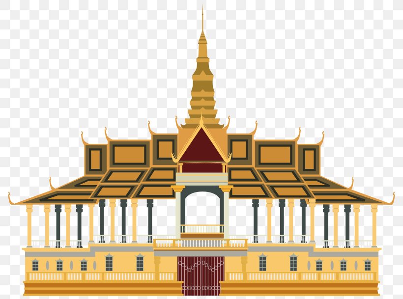 Royal Palace, Phnom Penh Grand Palace Clip Art, PNG, 800x609px, Royal Palace Phnom Penh, Building, Cambodia, Chinese Architecture, Facade Download Free