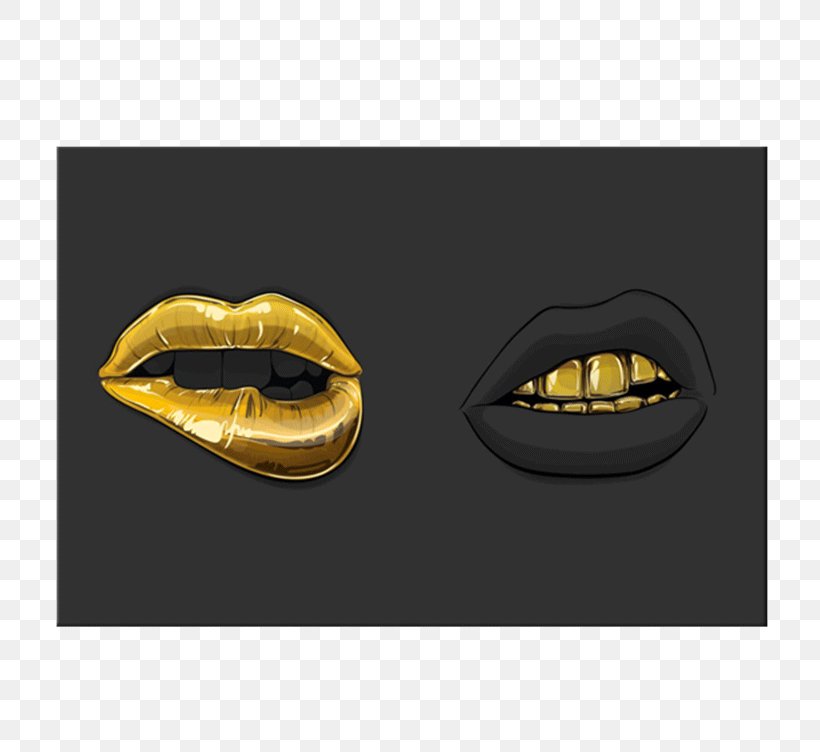Lip Gold Teeth Mouth, PNG, 800x752px, Watercolor, Cartoon, Flower, Frame, Heart Download Free