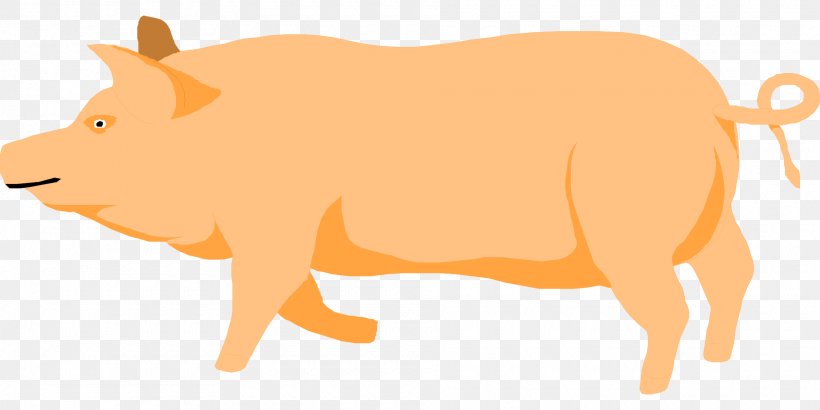 Pig Clip Art, PNG, 1920x960px, Pig, Carnivoran, Cattle Like Mammal, Dog Like Mammal, Fauna Download Free