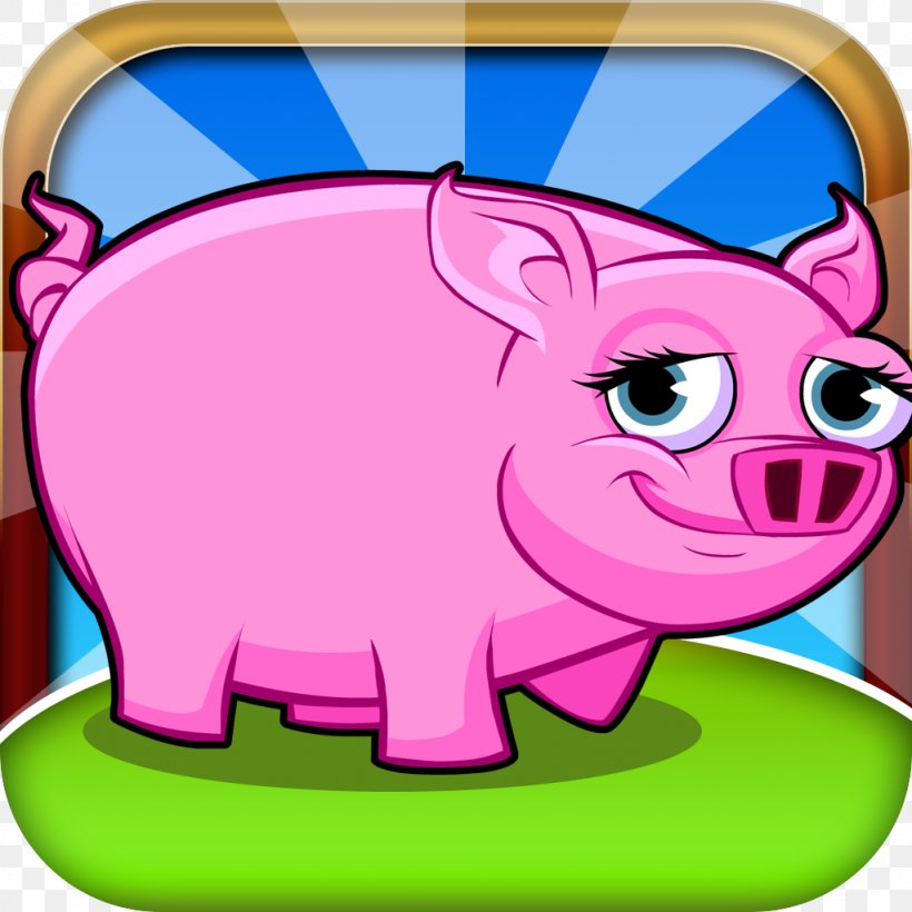 Pig Farm Food IPod Touch, PNG, 1024x1024px, Pig, Cartoon, Farm, Food, Fruit Download Free