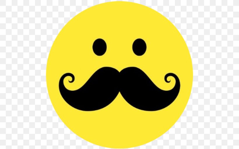 Smiley Moustache Emoticon Clip Art, PNG, 512x512px, Smiley, Emoticon, Face, Handlebar Moustache, Happiness Download Free