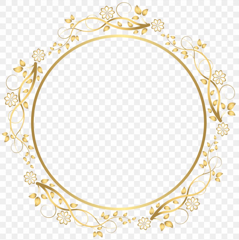Borders And Frames Clip Art Image Gold, PNG, 3589x3600px, Borders And Frames, Art, Body Jewelry, Decorative Arts, Gold Download Free