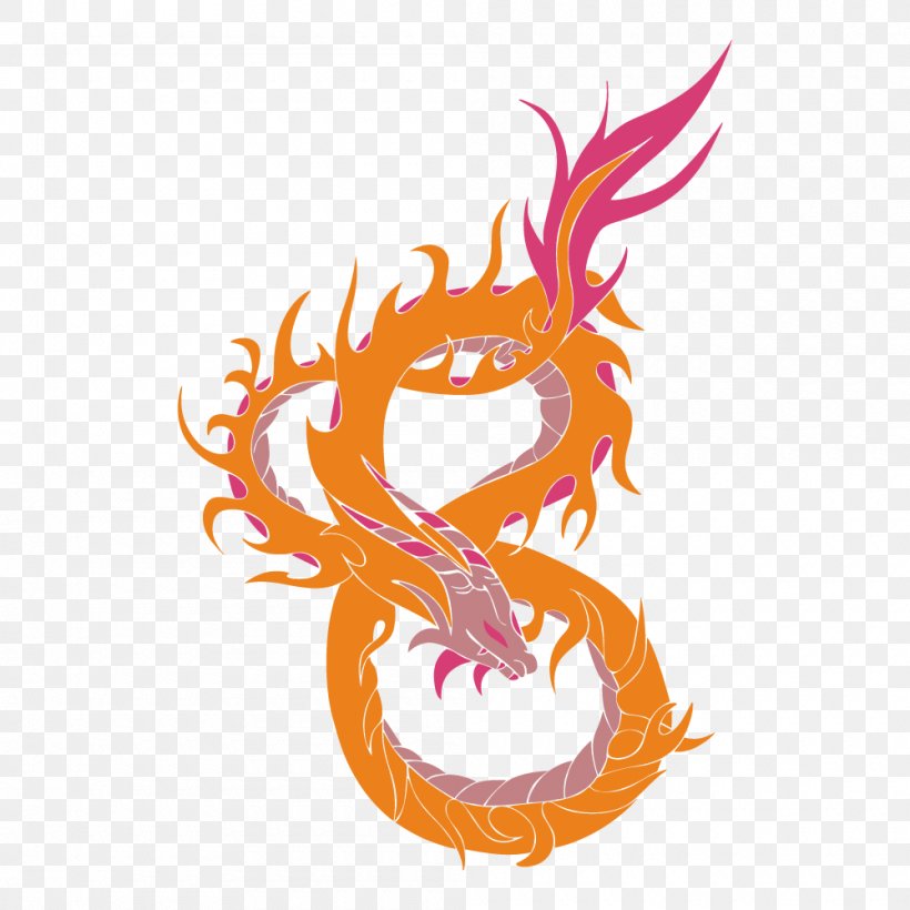 Chinese Dragon Illustration Drawing Design, PNG, 1000x1000px, Dragon, Animation, Art, Cartoon, Chinese Dragon Download Free
