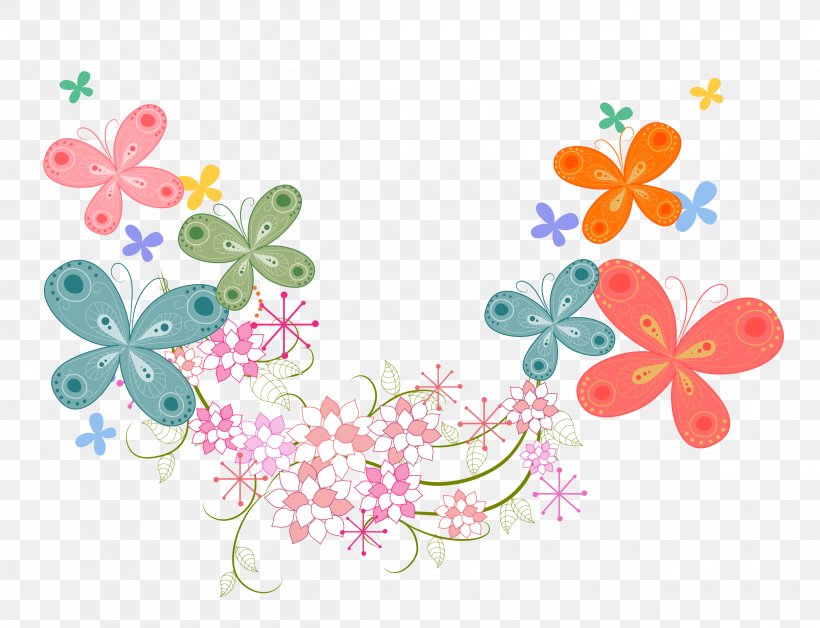 Butterfly Flower, PNG, 2496x1912px, Butterfly, Art, Drawing, Flora, Floral Design Download Free