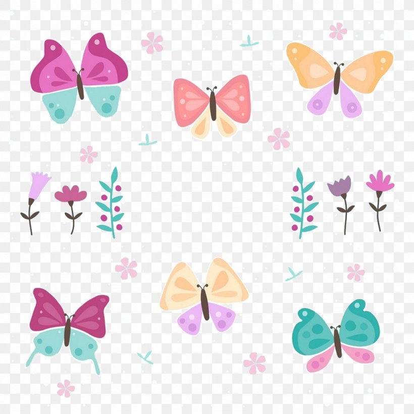 Butterfly Drawing Cartoon Clip Art, PNG, 1024x1024px, Butterfly, Bow Tie, Cartoon, Color, Drawing Download Free
