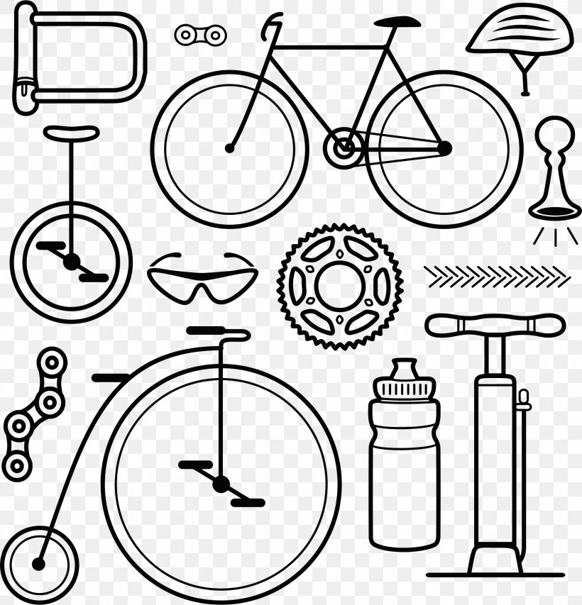 Cycling Bicycle BMX Clip Art, PNG, 2176x2266px, Cycling, Area, Bicycle, Black And White, Bmx Download Free
