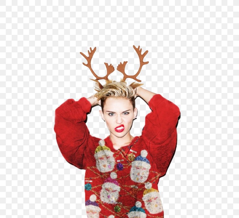 Miley Cyrus Reindeer Antler Headband, PNG, 500x750px, Watercolor, Cartoon, Flower, Frame, Heart Download Free