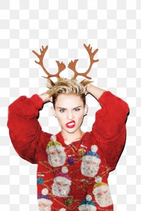 Miley Cyrus - Miley Cyrus Reindeer Antler Headband PNG